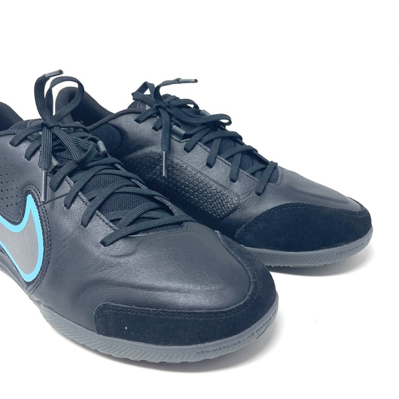 💖MEGA SALE💖Nike Legend 9 Academy IC Black LEATHER MEN'S SNEAKERS DA1190 004 - Picture 9 of 12